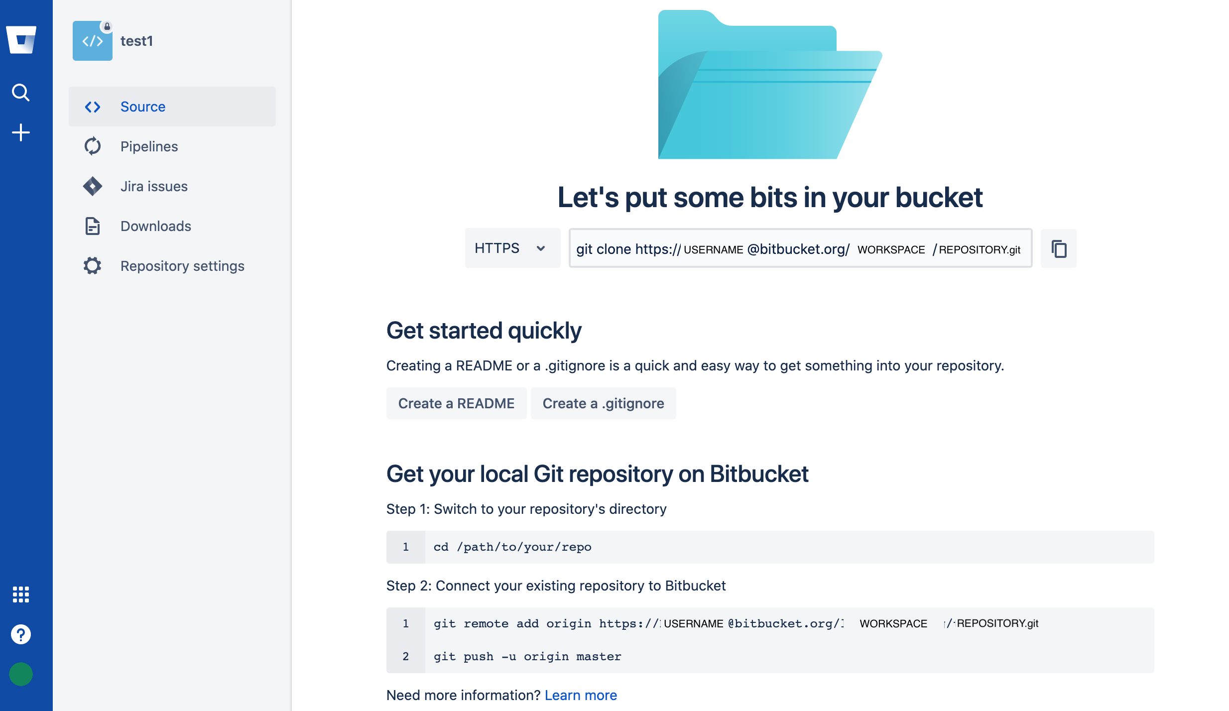 Creating a Repository on Bitbucket (Step 4)