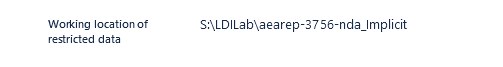 JIRA field for location: S:\LDILab\aearep-3756-nda_Implicit