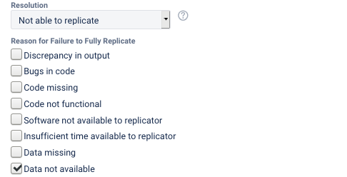 Outcome with non-replication