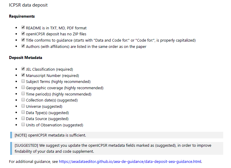 ICPSR metadata report